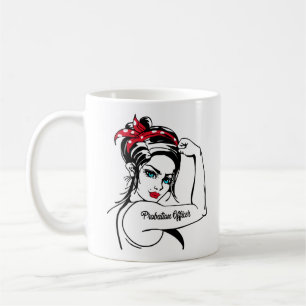 Probierbeauftragte Rosie The Riveter Button Up Kaffeetasse