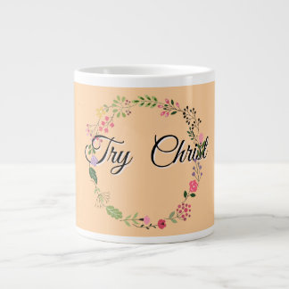 Probieren Sie Christ Floral Peach Christlich Jumbo-Tasse