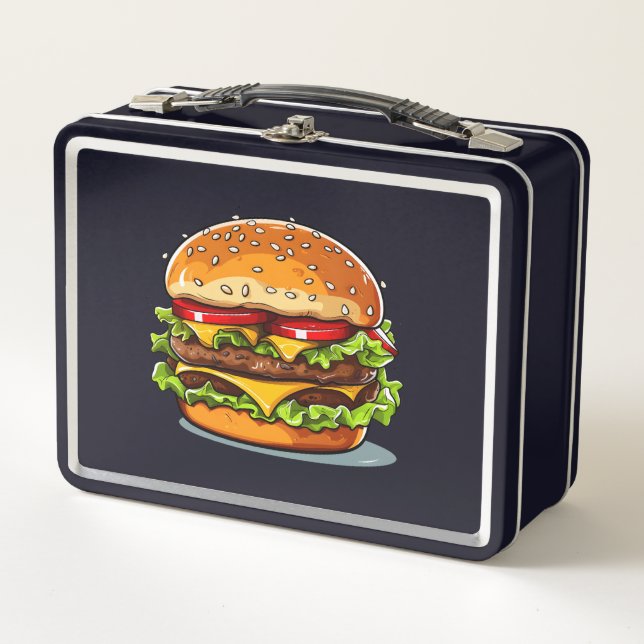 Probieren Sie den Regenbogen: Burger Lunch Box bre (Vorderseite)