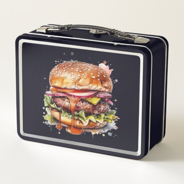 Probieren Sie den Regenbogen: Burger Lunch Box bre (Rückseite)