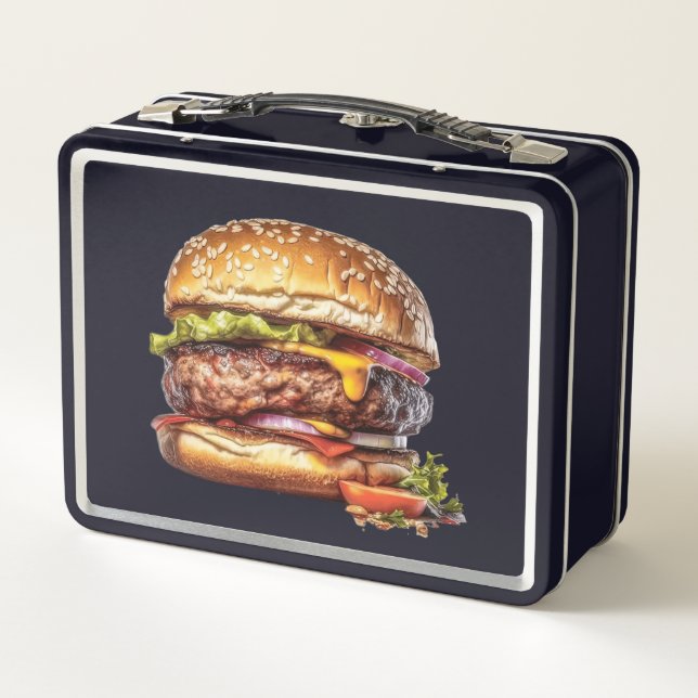 Probieren Sie den Regenbogen: Burger Lunch Box bre (Rückseite)