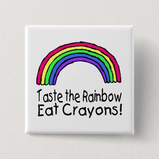 Probieren Sie den Regenbogen essen Crayons Button