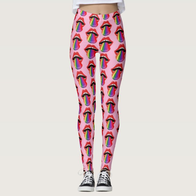 Probieren Sie den Regenbogen Leggings (Vorderseite)