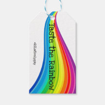 Probieren Sie die Rainbow Hashtag Geschenketikette
