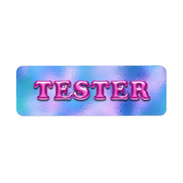 Probieren Sie Fuchsia Pink Blue 3D Tester Sample C (Vorne)
