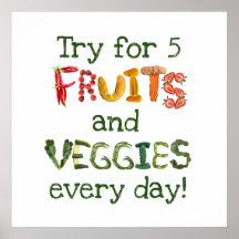 Probieren Sie jeden Tag 5 Frucht- und Veggiespezia