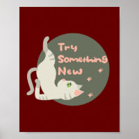 Probieren Sie mal eine neue Kawaii-Katze, die Yoga