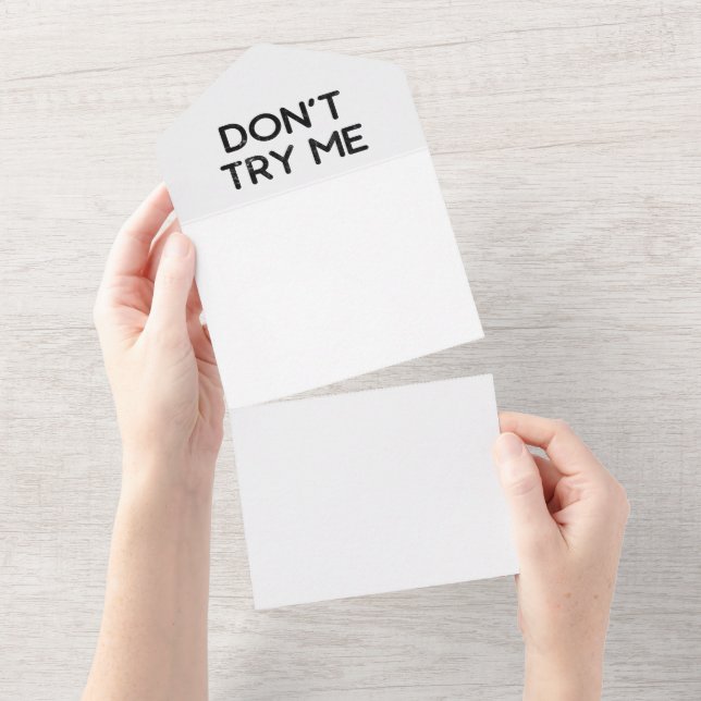 Probieren Sie mir kein Papiertuch All In One Einladung (Abreißen)