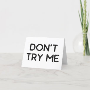 Probieren Sie mir kein Papiertuch Dankeskarte