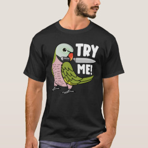 Probieren Sie mir Papagei mit Knife ich Mustache P T-Shirt