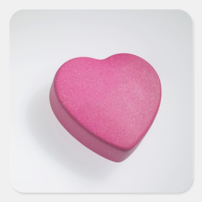 Probieren Sie nochmal Herzwürze. Quadratischer Aufkleber (Vorderseite)