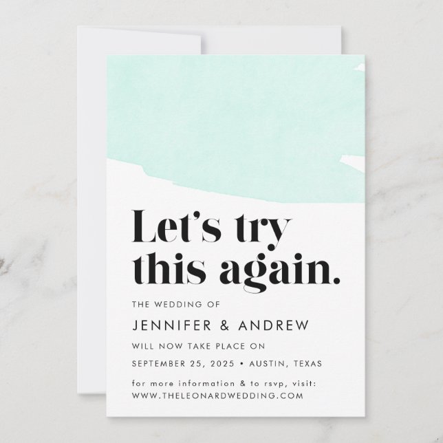 Probieren wir das noch einmal mit der Pause. Ankündigung (Vorderseite)