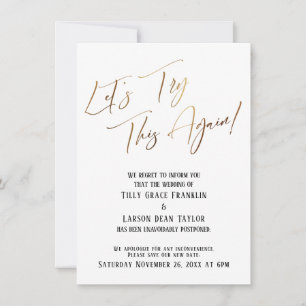 Probieren wir diese wieder verzögerte Hochzeitserk Einladung