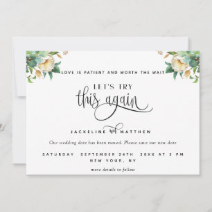 Probieren wir es noch einmal aus: Grün und Weiße B Save The Date