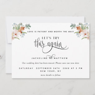 Probieren wir es noch einmal aus: Liebe ist geduld Save The Date