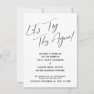 Probieren wir mal wieder diese einfache, verspätet einladung