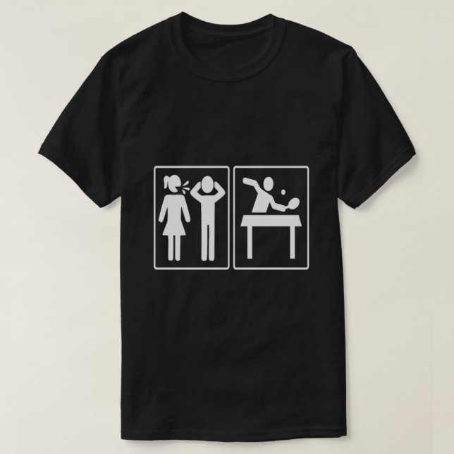 Problem and solution Table Tennis Funny T T-Shirt (Design vorne)
