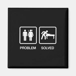 Problem behoben Funny Pool Billard Player T Shirt Magnet
