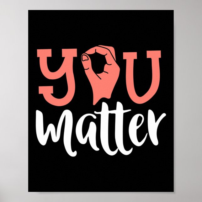 Problem Deaf Awareness Asl Gebärdenheit Poster (Vorne)