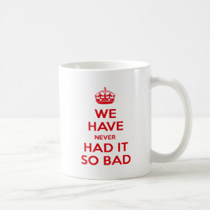 Problem der zeitgenössischen Wirtschaft und Rezess Kaffeetasse