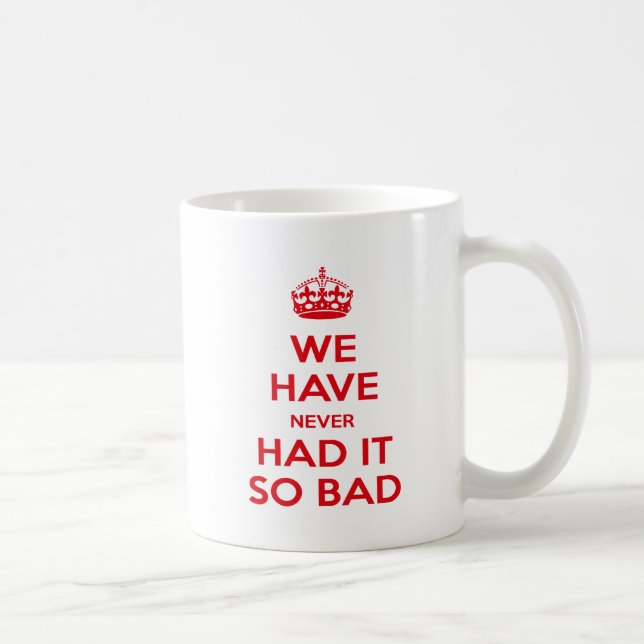 Problem der zeitgenössischen Wirtschaft und Rezess Kaffeetasse (Rechts)
