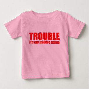 Problem - es ist mein zweiter Vorname (rot) Baby T-shirt