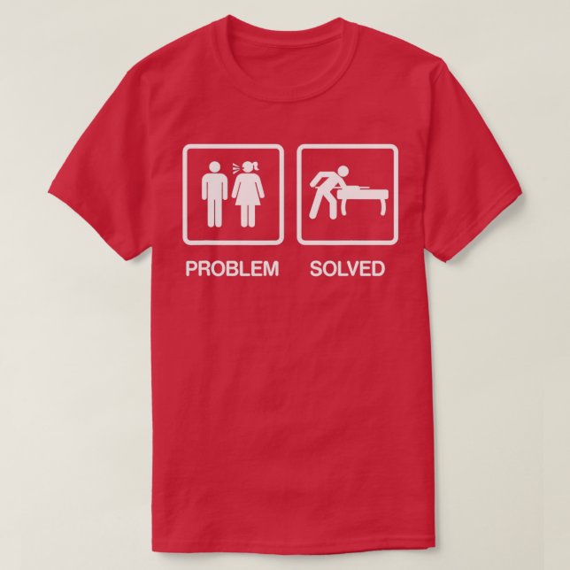 Problem gelöst Funny Pool Billiards Spielergeschen T-Shirt (Design vorne)