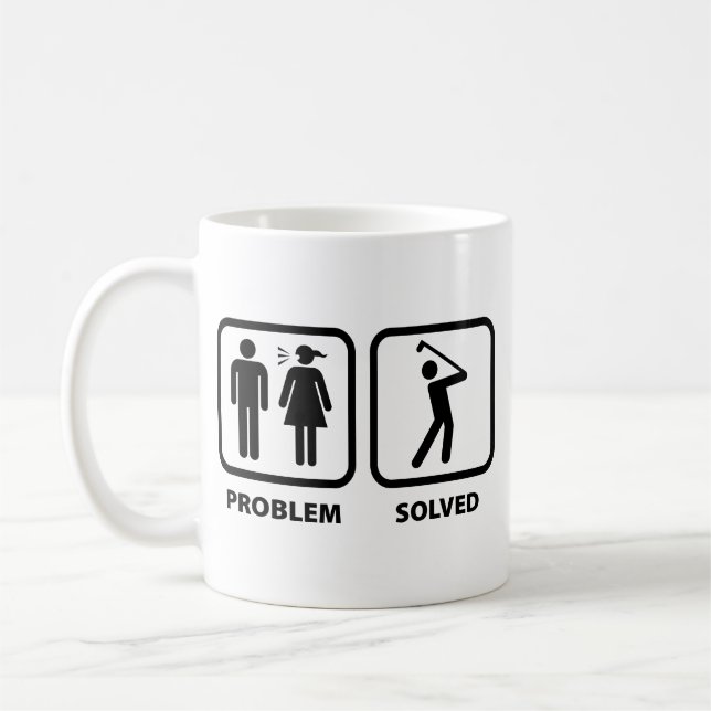 Problem gelöst Golfcoffee-Tasse Kaffeetasse (Links)