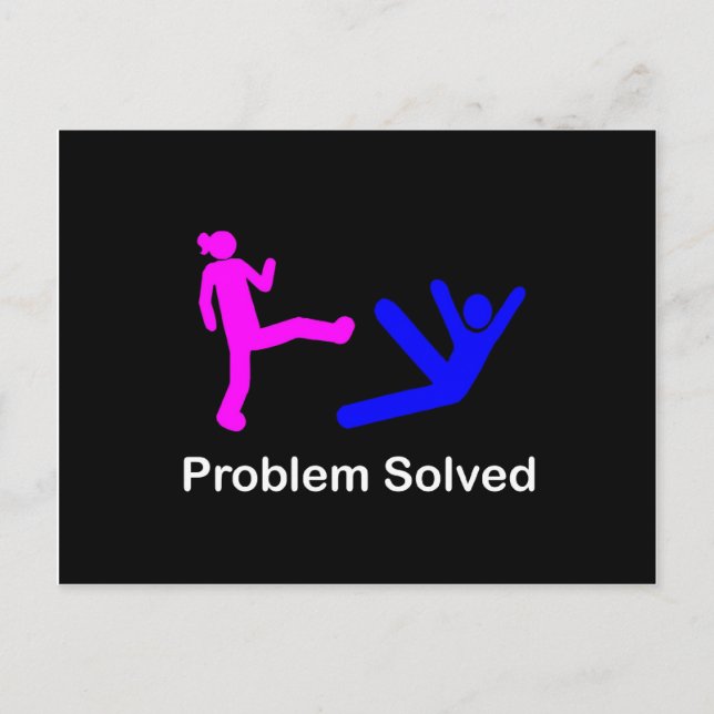 Problem gelöst postkarte (Vorderseite)