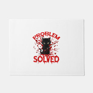 Problem gelöst Schwarze Katze Fußmatte