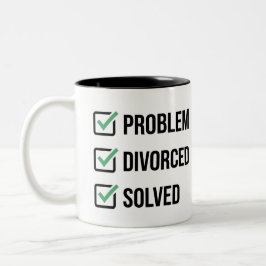 Problem Geschieden Gelöst Lustige Checkliste Tasse