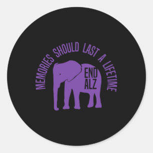 Problem Lila Elephant und Textheimer1 Runder Aufkleber