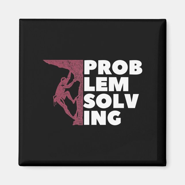 Problem Lösung Climber Geschenk Rock Klettern Boul Magnet (Vorne)