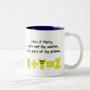 Problem-lustiges Mathe Zweifarbige Tasse