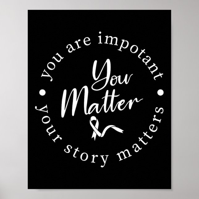 Problem Mental Health Awareness Warrior Counselor Poster (Vorne)