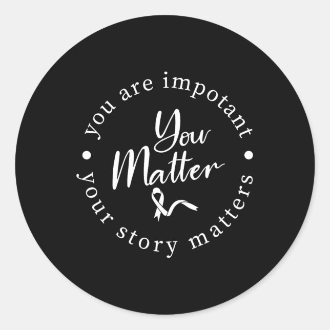 Problem Mental Health Awareness Warrior Counselor Runder Aufkleber (Vorderseite)
