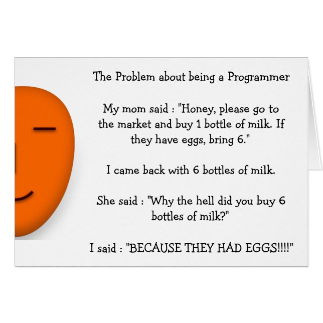 Problem, Programmierer zu sein Funny Mama Joke (Vorderseite (Horizontal))
