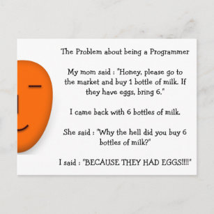 Problem, Programmierer zu sein Funny Mama Joke Postkarte