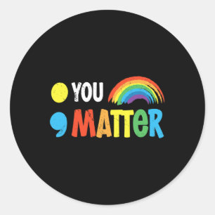 Problem Semicolon Mental Health Warrior Solidaritä Runder Aufkleber
