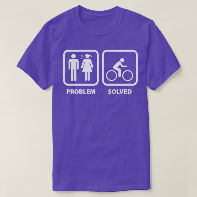 Problem Solved Cycling  T-Shirt (Design vorne)