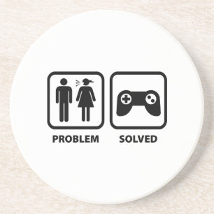 Problem Solved Gaming Sandstein Untersetzer