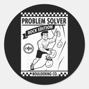 Problem Solver Rock Edition Kletterwand Spaß Runder Aufkleber