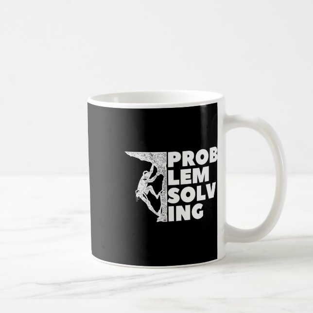 Problem Solving Climber Gift, Rock Climbing, Bould Kaffeetasse (Rechts)