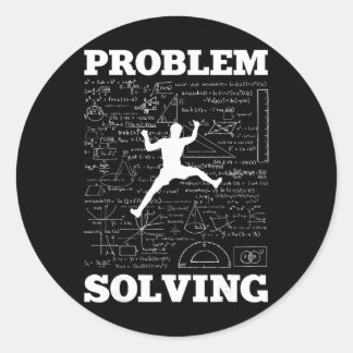 Problem Solving Climber Rock Climbing Bouldering P Runder Aufkleber