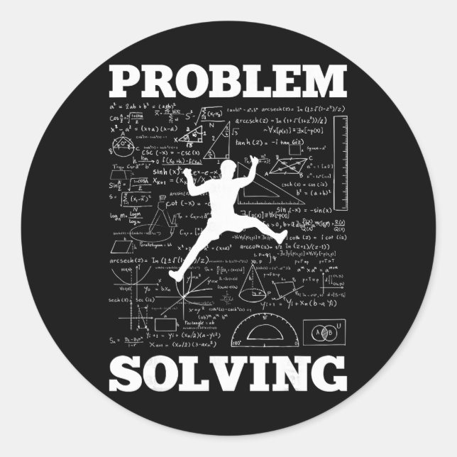 Problem Solving Climber Rock Climbing Bouldering P Runder Aufkleber (Vorderseite)