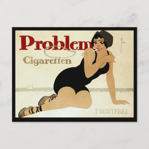 Problem-Zigarettenwerbung Postkarte