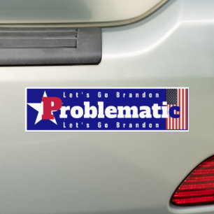 problematischer Autoaufkleber