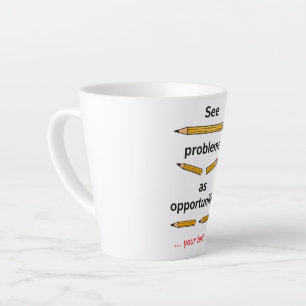 Probleme als Chancen sehen – Motivierendes Zitat Milchtasse