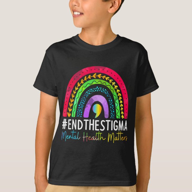 Probleme beenden das Stigma Rainbow Boho 1 T-Shirt (Vorderseite)