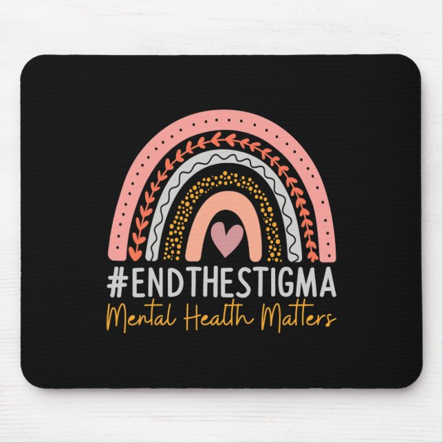 Probleme beenden das Stigma Rainbow Boho Mousepad (Vorne)
